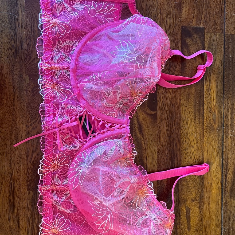 Torrid 2x Elegant Pink Lace Bralette
